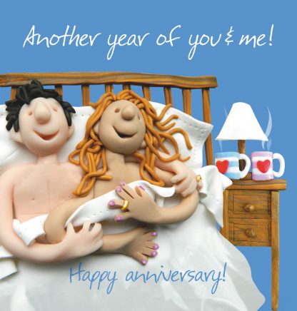 You and me wedding anniversary card