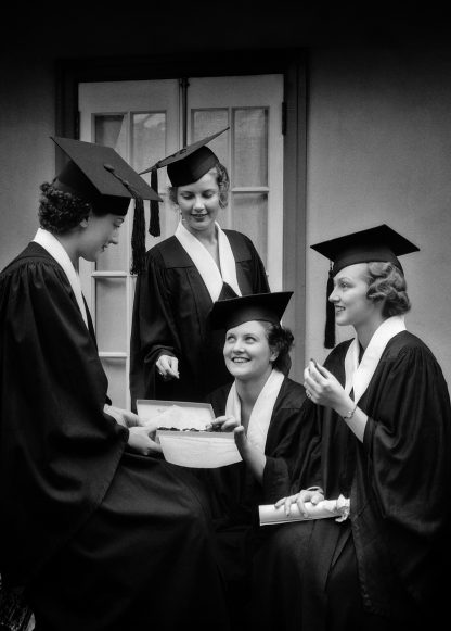 Graduates with chocolates