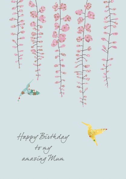 Mum birthday wisteria and hummingbirds