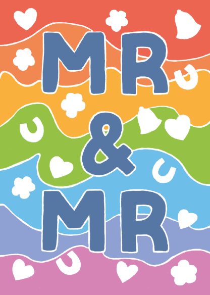 Mr and Mr same sex wedding card