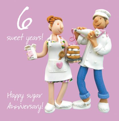 6 sweet years - 6th anniversary sugar
